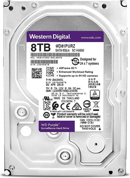 Produktbild WD Purple (8 TB, 3.5", CMR)