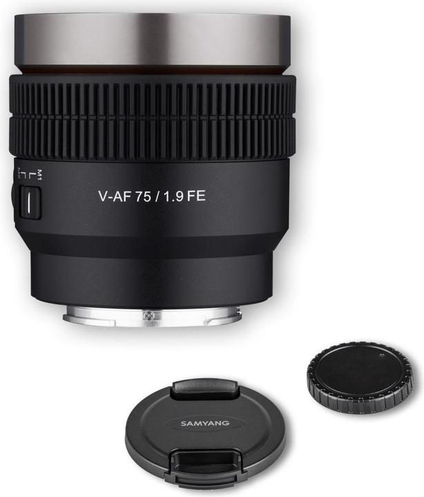 Actual product image Samyang V-AF 75mm T1.9, Sony E (Sony E, full size)
