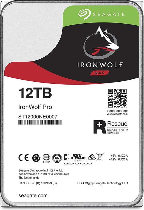Image du produit Seagate IronWolf Pro (12 To, 3.5")