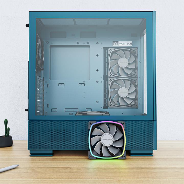 Actual product image Montech SKY TWO, Midi Tower - blue (ATX, Mini-ITX, mATX)