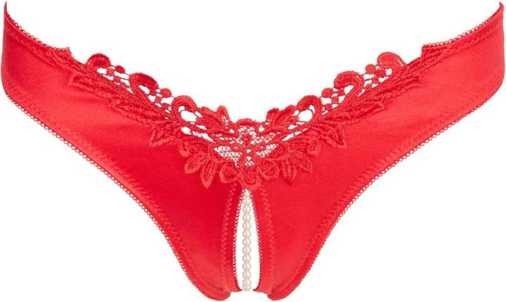 Actual product image Cottelli Collection String ouvert with pearls (L)