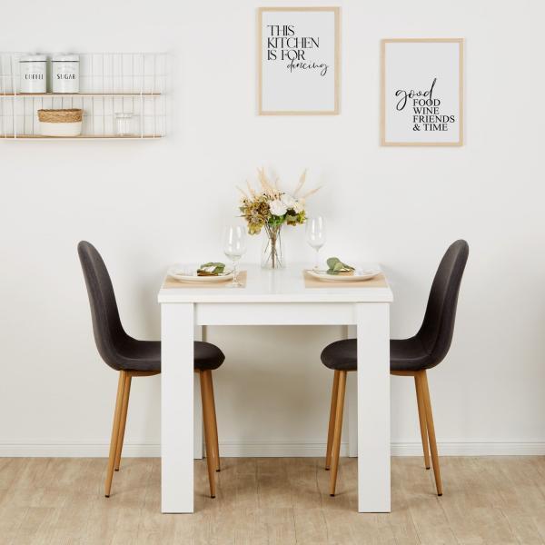 Produktbild Homestyle4u Essgruppe mit Esstisch und Stühlen (80 x 80 x 75 cm)