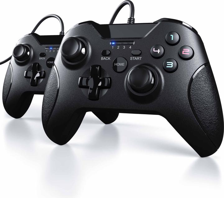 Actual product image CSL 2x gamepad set, gaming controller for PC, PS3, Playstation in Xbox design, high-quality analogue (PC)