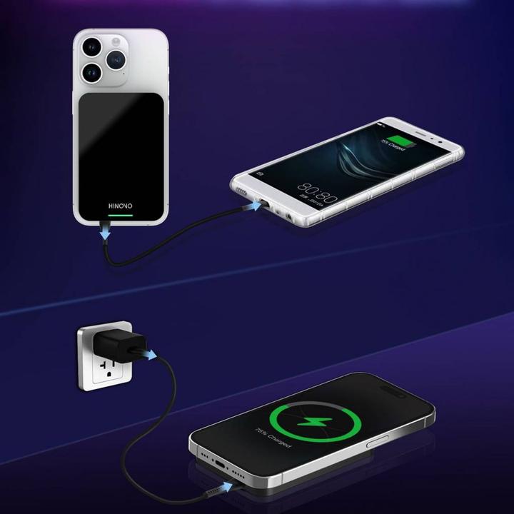 Produktbild Hinovo MB1-5000XB MagSafe 5000mAh 20W Wireless Power Bank - Black (5000 mAh, 15 W, 19.25 Wh)