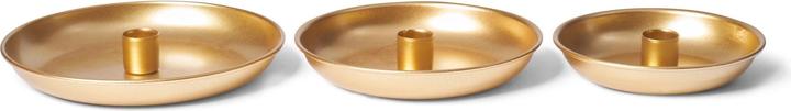 Produktbild Novaliv Kerzenständer Stabkerzen 4er-Set GOLD 15cm Durchmesser Adventskranz Kerzenteller scandic (15 x 15 x 15 cm)