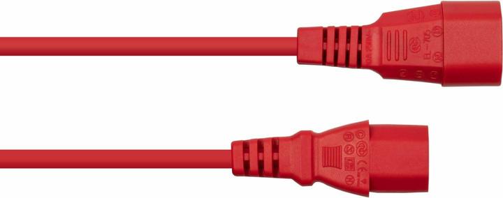 Actual product image Kabelmeister IEC appliance extension IEC appliance plug C14 to IEC appliance socket C13, red, 1.00mm² (5 m, C14, C13)