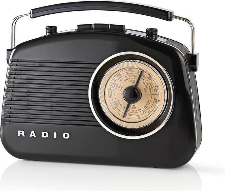 Produktbild Nedis Retro RDFM5000BK Radio schwarz (FM, AM)