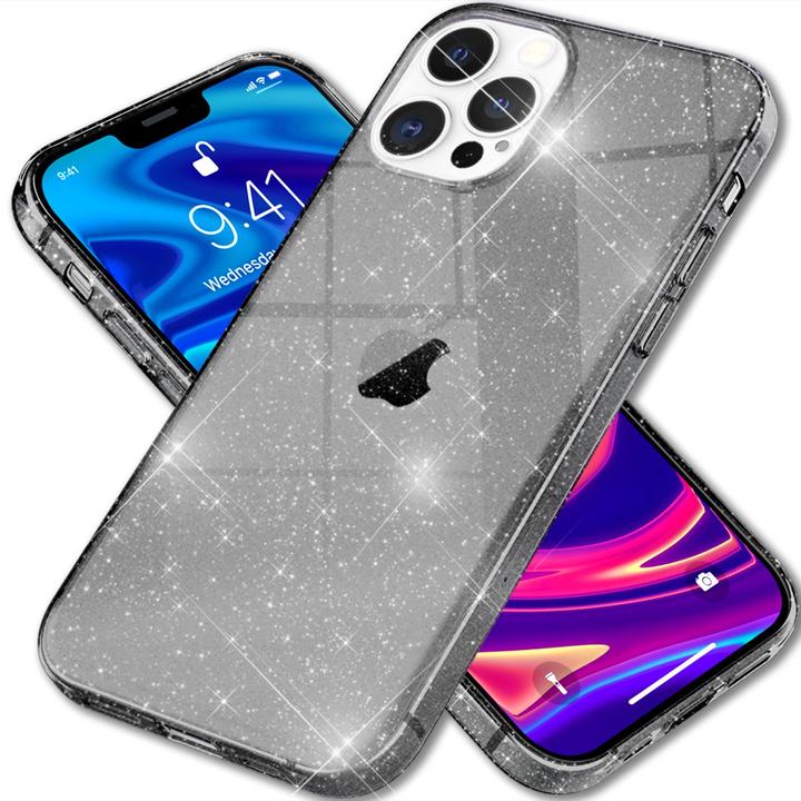 Immagine prodotto Nalia Copertura in silicone glitterato trasparente (Apple iPhone 13 Pro Max)