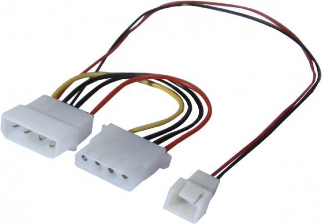 Image du produit Exertis Connect Câble d'alimentation Molex pour ventilateur 3 broches (0.25 m)