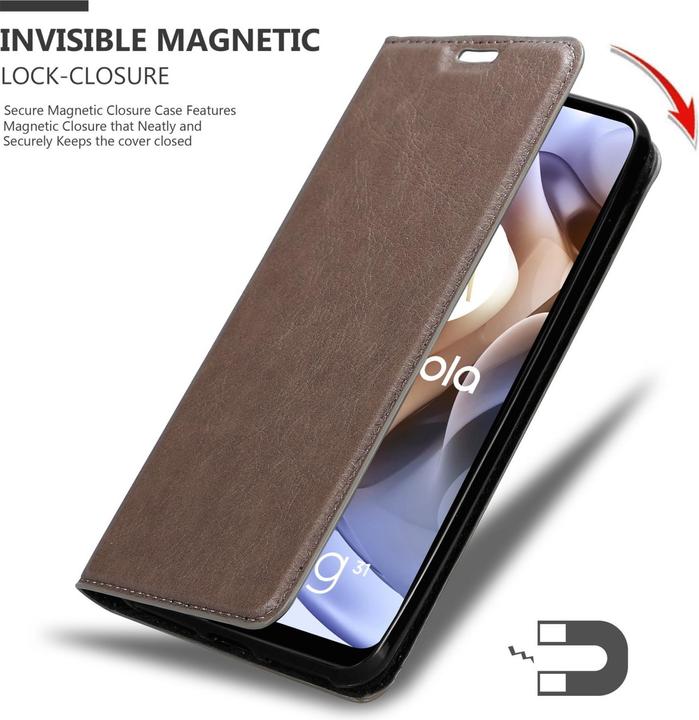 Immagine prodotto Cadorabo Libro Invis. Coperchio magnetico (Motorola Moto G41, Motorola Moto G31)