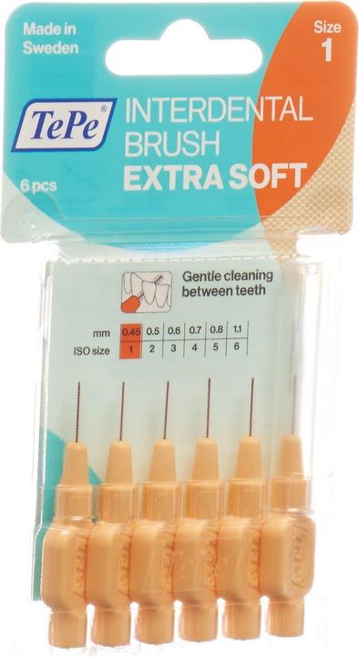 TePe Interdental Brush 0.45mm x-soft orange (6 x, 0.45 mm)