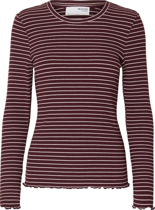 Selected Femme Slfanna Ls Crew Neck Tee Str Noos