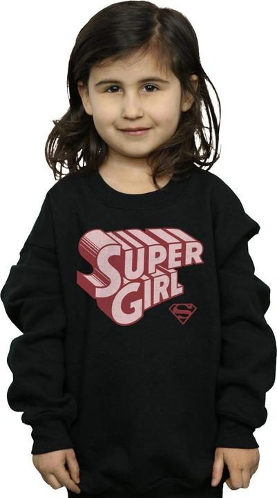 Produktbild Supergirl Retro Logo Sweatshirt Mädchen (140, 146)