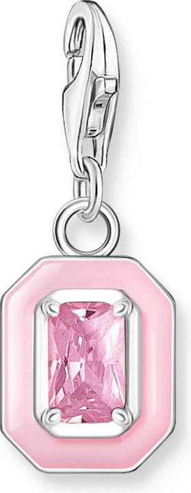 Thomas Sabo Charm-Anhänger Pinker Stein Silber (925er Silber, Emaille)