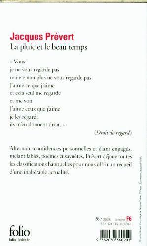 Produktbild La pluie et le beau temps (Französisch, Prévert Jacques, 1972)