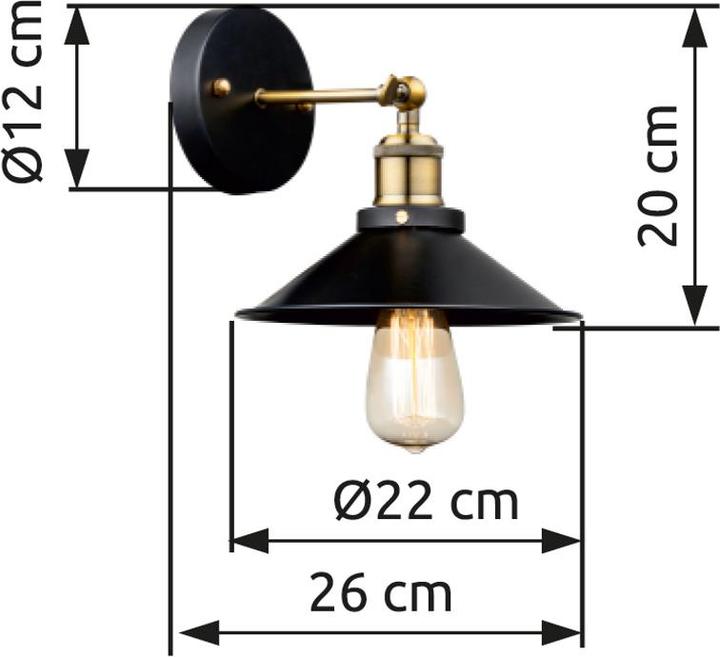 Produktbild Globo Wandleuchte Lenius (E27)