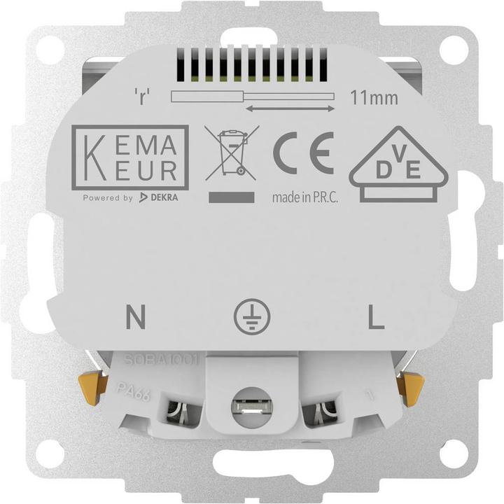 Actual product image 2USB 2U-449559 Protective contact socket outlet with USB charging output, increased contact protection