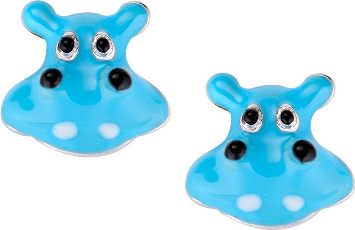 Amen Junior Hippo Ohrstecker (Silber 925, Emaille)