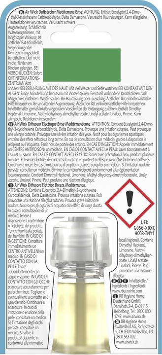 Image du produit Air Wick Recharge de parfum Brise Méditerranéenne 19ml