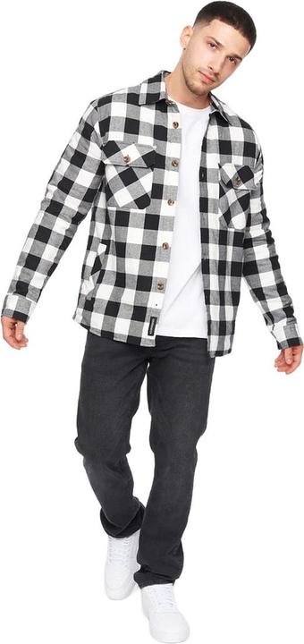 Actual product image Crosshatch Mens Demaro Checked Lined Overshirt (L)