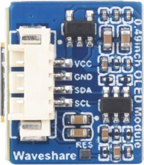 Produktbild WaveShare OLED Display Weiss I2C 64x32 0.49inch