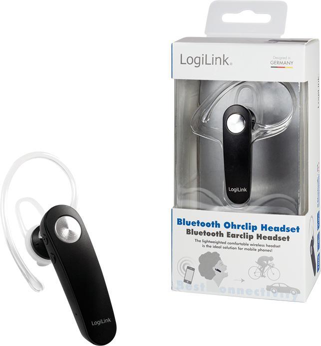 Productafbeelding LogiLink Bluetooth Earclip Headset (Draadloze)