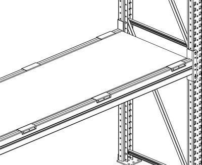 Produktbild META Regalbau Meta Spanplattenboden 2225 x 1100 x 38 mm für Grossfachregal Multipal (222.50 cm, 3.80 cm)