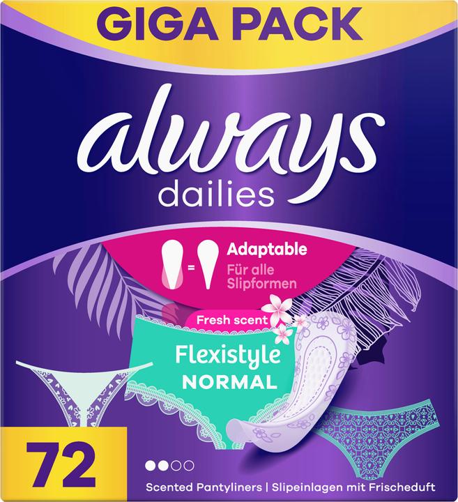 Actual product image Always Dailies Flexistyle (72 x)
