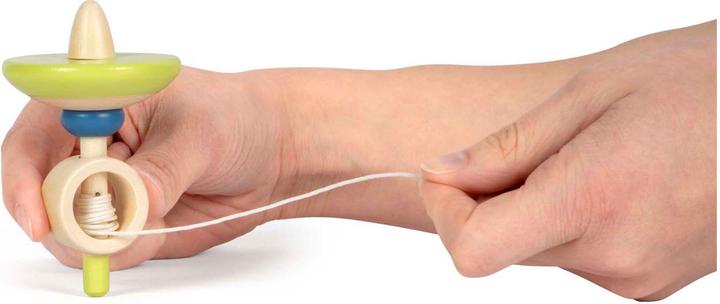 Actual product image small foot Wooden Top with String Display