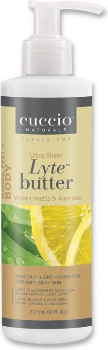 Cuccio Naturale Hydrating Lyte Butter Lotion White Limette & Aloe Vera (Körpercreme, 237 ml)