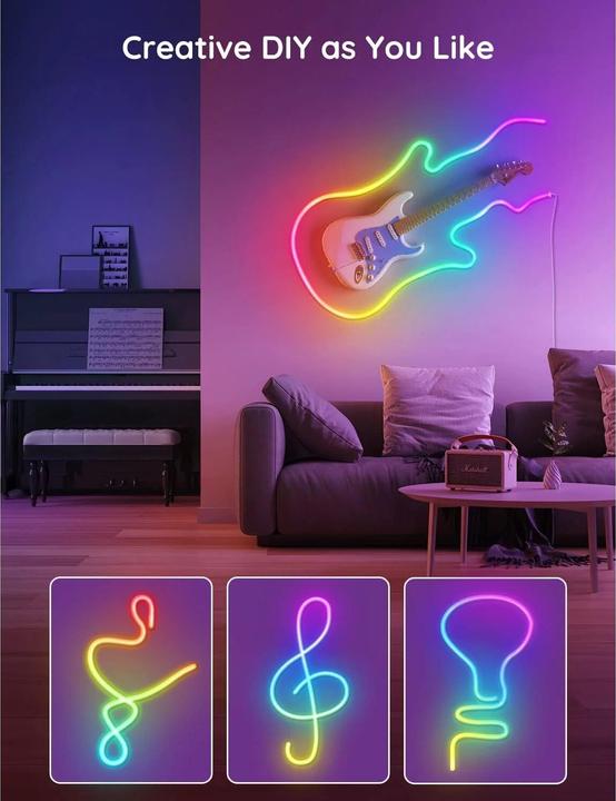 Image du produit Govee Lumière fluorescente RGBIC Rope (Multicolore, 200 cm, Intérieur)