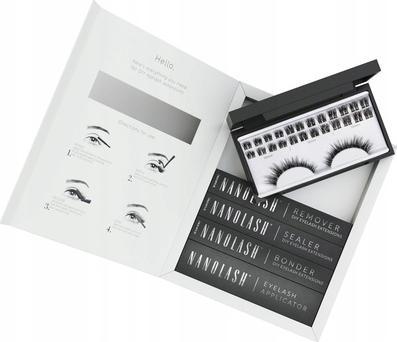 Produktbild NoName DIY Eyelash Extensions Starter Kit Cluster Lashes mit Bonder, Sealer, Remover, Applikator Home Lash (Künstliche Wimpern)