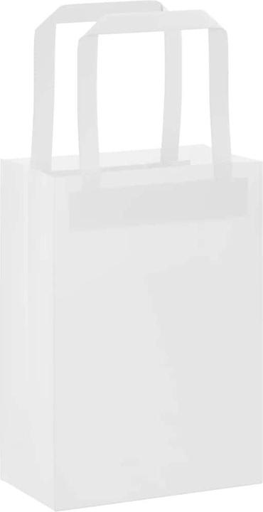 Produktbild VidaXL Kraftpapiertüten 250 Stk. mit Henkel Weiss 15x8x21 cm Papiertüte (Geschenktüte, 250 x)