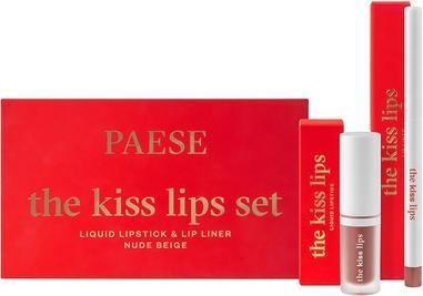 Paese Das Kiss Lips Set Lippenstift und Lipliner 01 Nude Beige (Nude Beige)