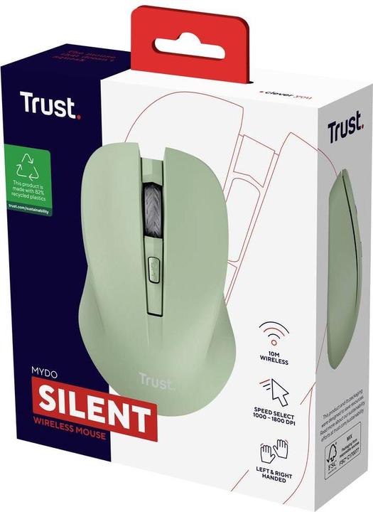 Image du produit Trust Mydo Silent Wireless Mouse Gree (Sans fil)