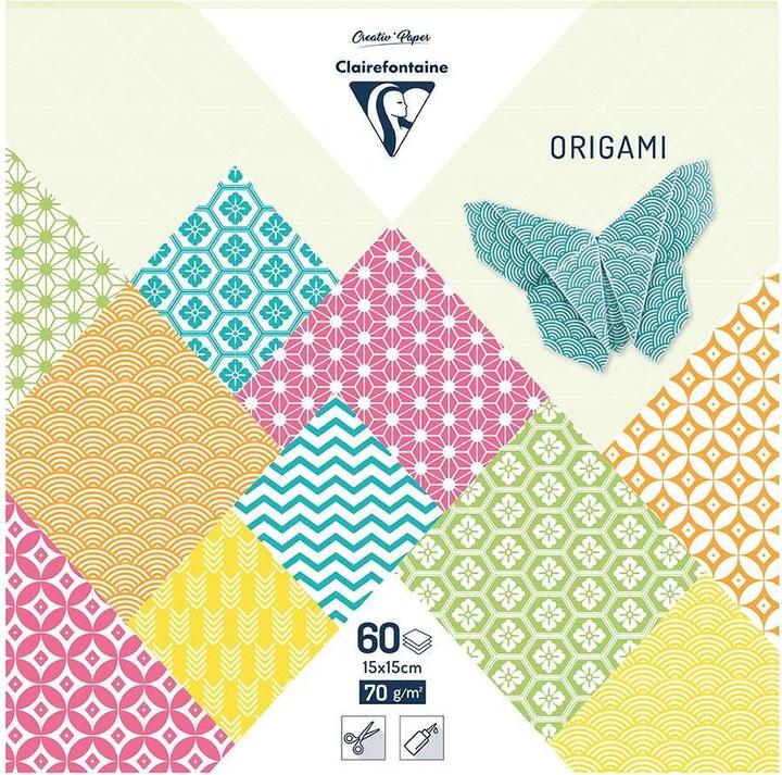 Clairefontaine Carta da regalo Origami estate, 60 fogli (70 g/m², 60 x)