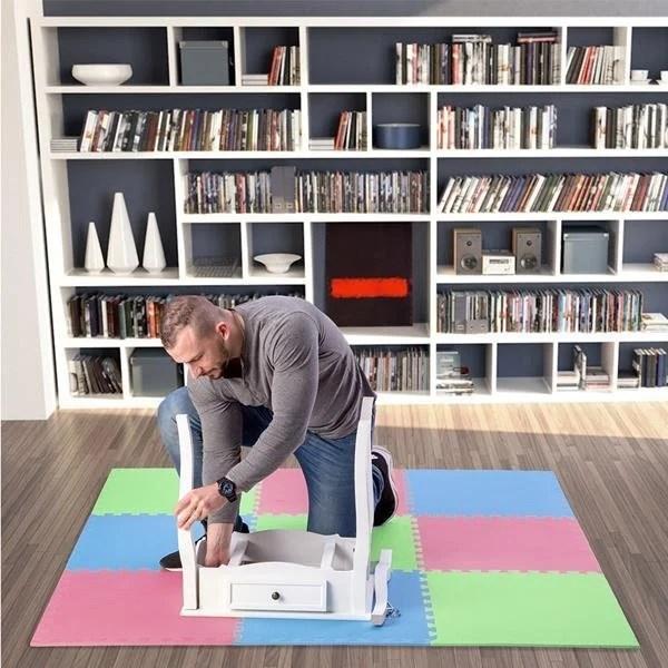 Productafbeelding One Sudedamas kilimėlis treniruotėms Fitness MP10 žalias-mėlynas-raudonas, 60x60x1,0cm (9 dalių) (10 mm)