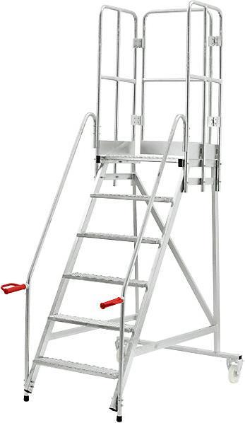 Produktbild eurokraft pro Mobile Podestleiter (Plattformleiter, 152.60 cm)