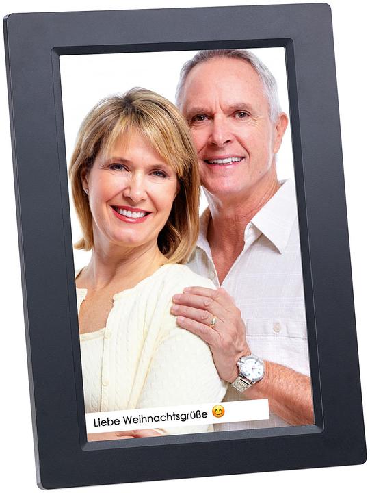 Produktbild Somikon WLAN-Bilderrahmen mit Touchscreen & weltweitem Bild-Upload (10.10", 1280 x 800 Pixel)