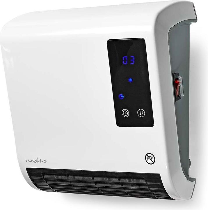 Produktbild Nedis HTBA20WT Keramik-Heizlüfter 20m² Weiss, Grau (2000 W)