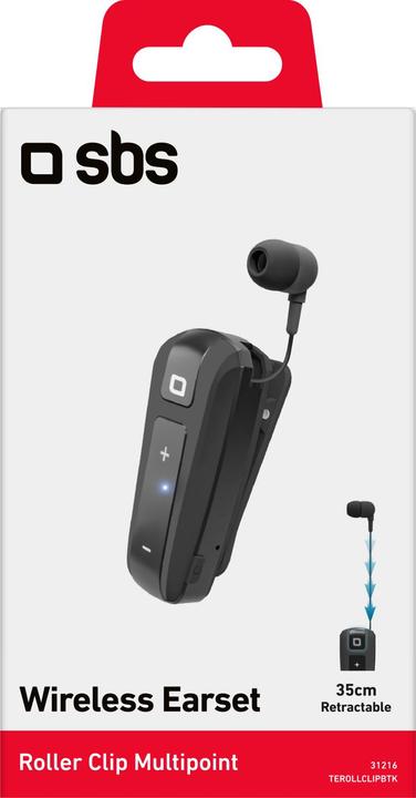 Produktbild SBS In Ear Kopfhörer mit Roller Clip (7 h, Kabellos)