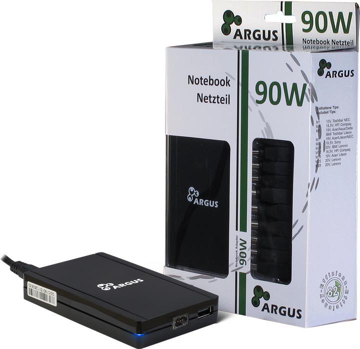 Produktbild Intertech Argus USN90-UCB Notebook Universaladapter inkl USB-Port automatisch anpassende Voltzahl (90 W)