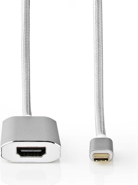 Nedis CCTB64680AL20. Kabellänge: 2 m, Anschluss 1: HDMI Typ A (Standard), Anschluss 2: USB Typ-C. Menge p (2 m, USB Typ C, HDMI)