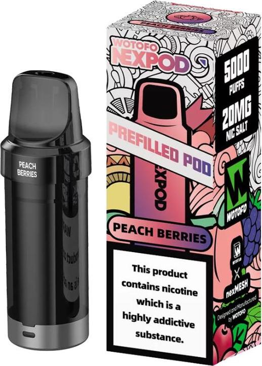 Produktbild Wotofo Nexpod Ersatzpod 7000 - Peach Berries (Himbeere, Erdbeere, Brombeere, Blaubeere, Pfirsich)