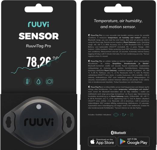 Produktbild Ruuvi RuuviTag Pro RTPro4in1 Umwelt Sensor