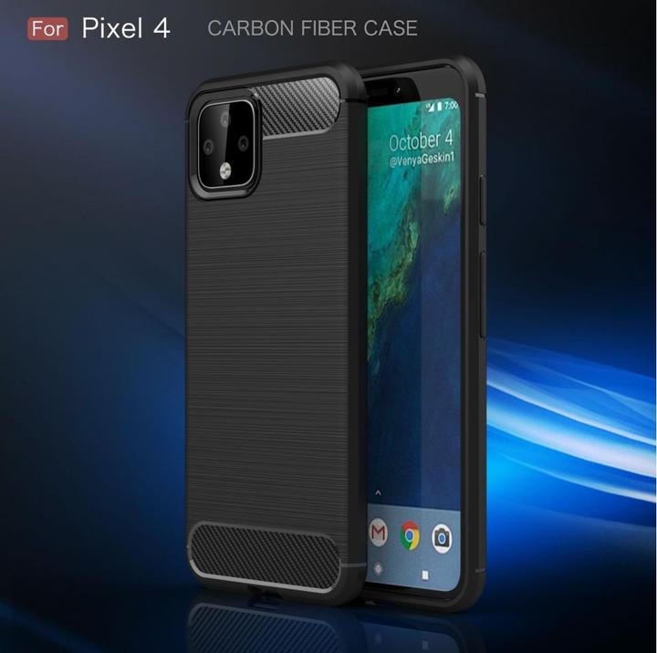 Actual product image Screenguard Google Pixel 4 Cover Carbon Brushed Soft TPU (Google Pixel 4)