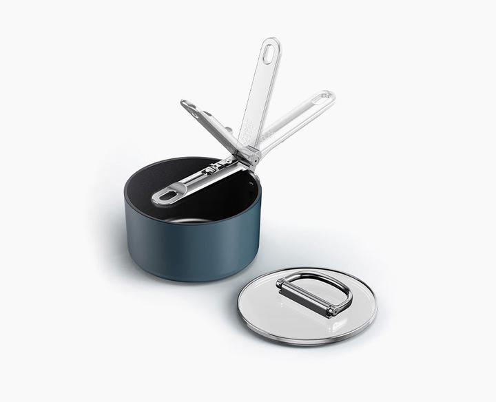 Actual product image Joseph Joseph Space saucepan retractable handle with lid D15cm (15 cm, Saucepan, Aluminium)