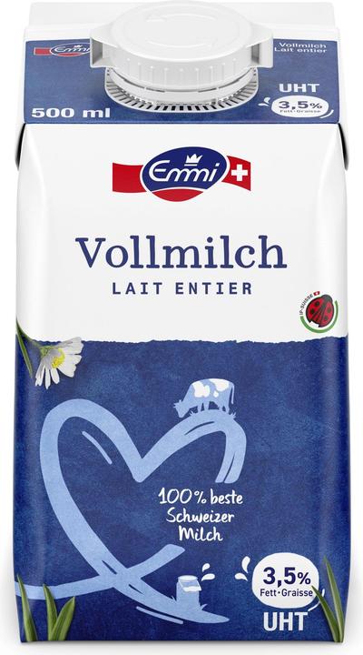 Produktbild Emmi IP Suisse Vollmilch 3.5% UHT 12 x 0.5 l (12 x 50 cl)