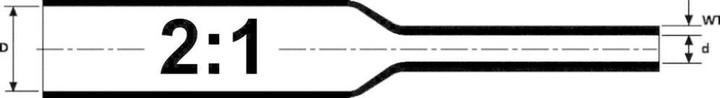 Actual product image HellermannTyton Heat shrink tubing without adhesive T (5 x)