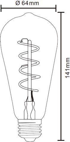 Produktbild Globo LED Leuchtmittel messing 1xE27 LED Duban (E27, 4 W, 200 lm, 1 x, G)